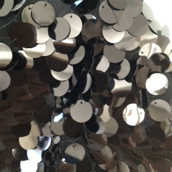 Eva Franco Black Sequin Tee Sz S - Picture 4 of 8